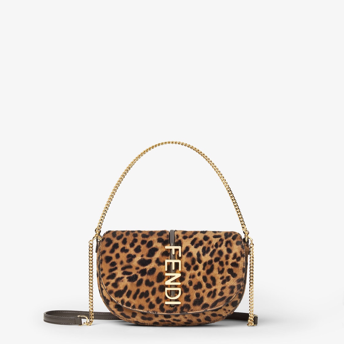 FENDI Fendigraphy Wallet On Chain Brown cavallino calfskin wallet - Image 5